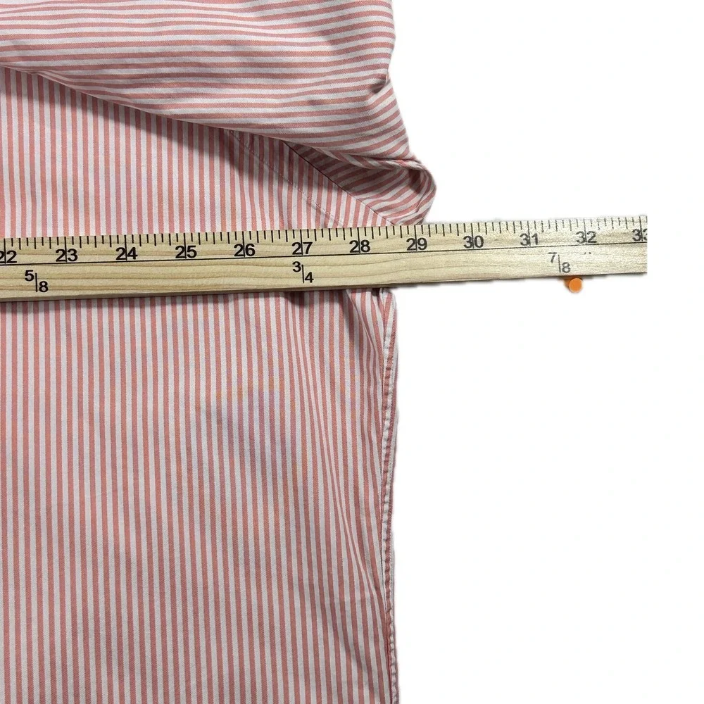 Ralph Lauren Golf Mens XL Red White Striped Button Down Shirt Long Sleeve Pony